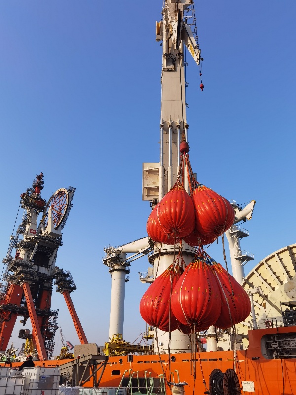 Hydraulic Knuckle Boom Deck Crane load test.jpg